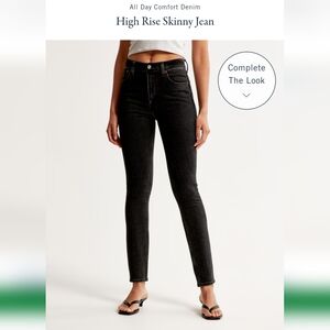 Abercrombie black jeans, The Skinny, High Rise, 29